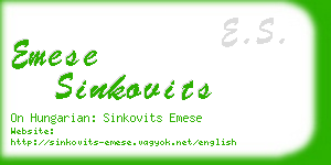 emese sinkovits business card